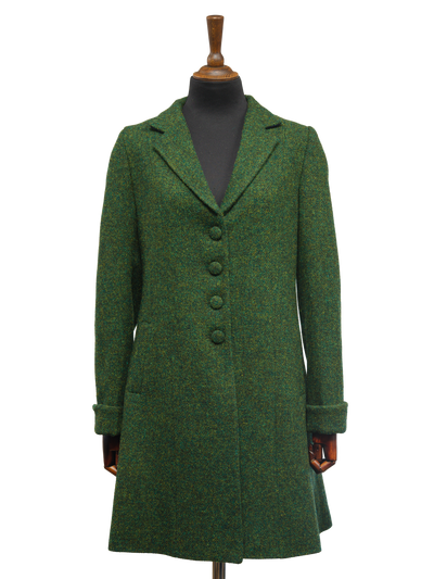 Harris Tweed Ladies Tara Coat Bottle Green