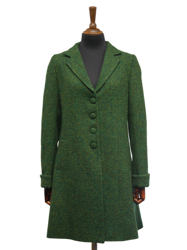Harris Tweed Ladies Tara Coat - Bottle Green