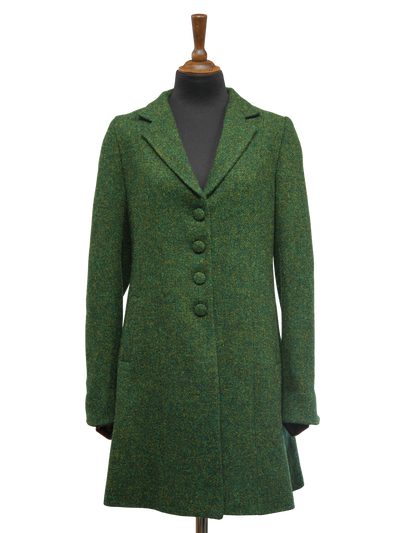 Harris Tweed Ladies Tara Coat Bottle Green