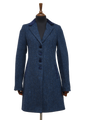 Harris Tweed Ladies Tara Coat - Navy Herringbone