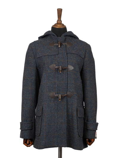 Harris Tweed Lara Duffle Coat - Blue Multi
