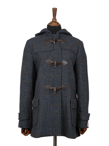 Harris Tweed Lara Duffle Coat - Blue Multi