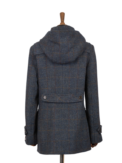 Harris Tweed Lara Duffle Coat - Blue Multi
