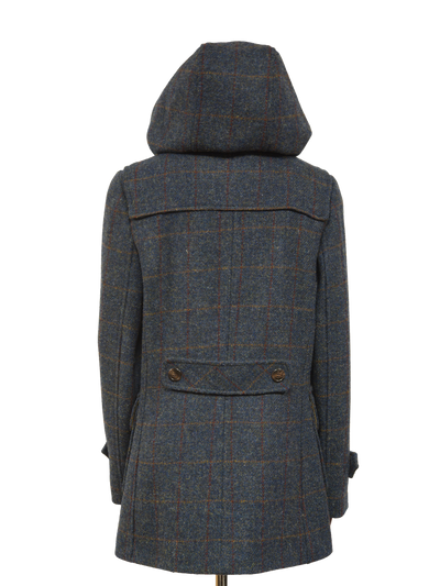 Harris Tweed Lara Duffle Coat Blue Multi