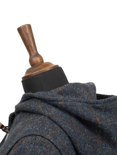 Harris Tweed Lara Duffle Coat - Blue Multi