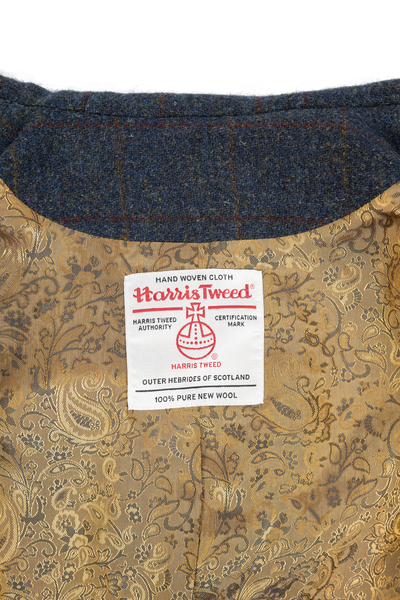 Harris Tweed Lara Duffle Coat - Blue Multi