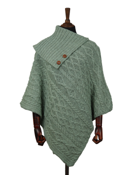 Long Neck Poncho Sage