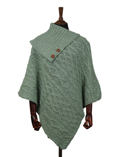 Long Neck Poncho Sage
