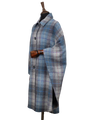 Harris Tweed Ladies Buttoned Long Cape - Lavender