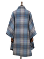 Harris Tweed Ladies Buttoned Long Cape - Lavender