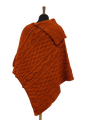 Long Neck Poncho Burnt Orange