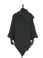 Long Neck Poncho Charcoal
