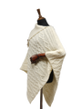 Long Neck Poncho Ecru