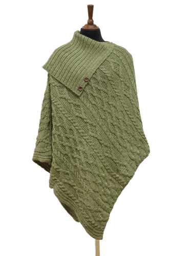 Long Neck Poncho - Dark Apple