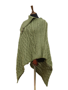 Long Neck Poncho Green