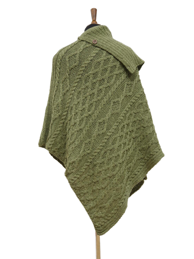Long Neck Poncho Green