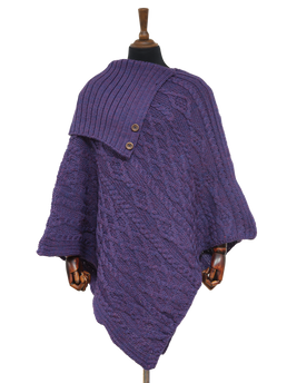 Long Neck Poncho Purple