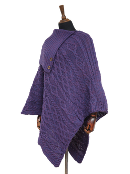 Long Neck Poncho Purple