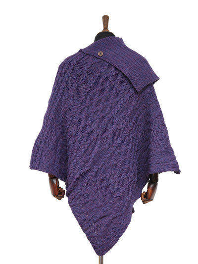 Long Neck Poncho Purple