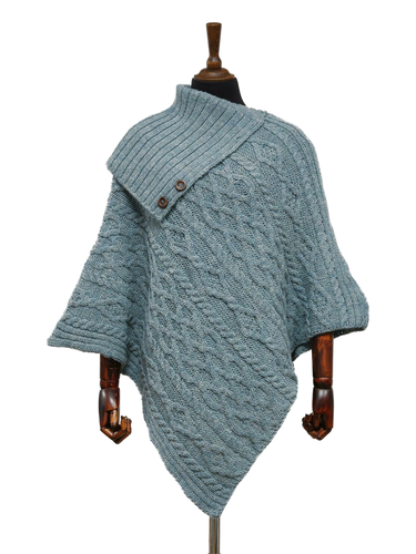 Long Neck Poncho - Summer Storm