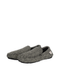 Harris Tweed Louis Moccasins - Black/White Herringbone