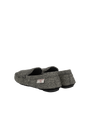 Harris Tweed Louis Moccasins - Black/White Herringbone