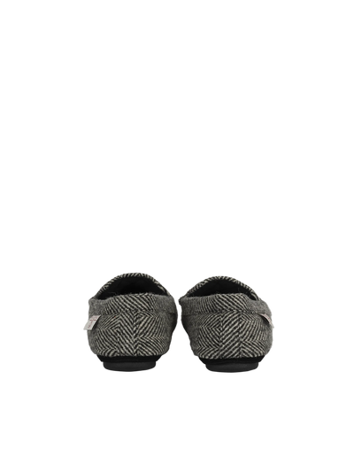Harris Tweed Louis Moccasins - Black/White Herringbone