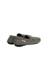 Harris Tweed Louis Moccasins - Black/White Herringbone