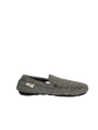 Harris Tweed Louis Moccasins - Black/White Herringbone