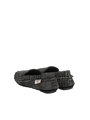 Harris Tweed Louis Moccasins - Grey/Black Tartan Check