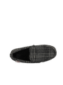 Harris Tweed Louis Moccasins - Grey/Black Tartan Check