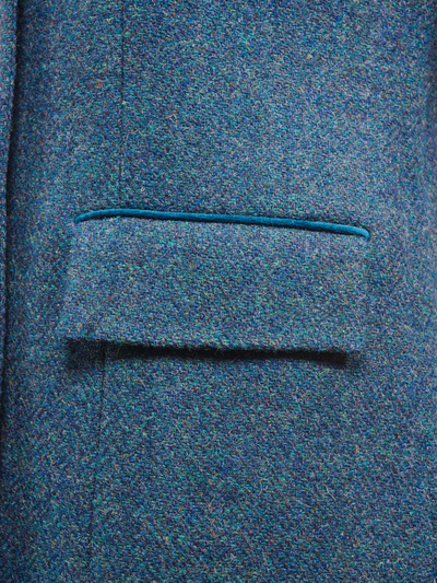 Harris Tweed Lucy Coat - Blue Mix Herringbone