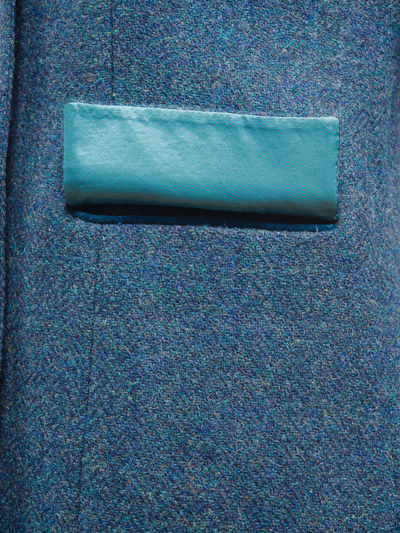 Harris Tweed Lucy Coat - Blue Mix Herringbone