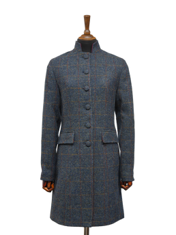 Harris Tweed Lucy Coat Blue Multi