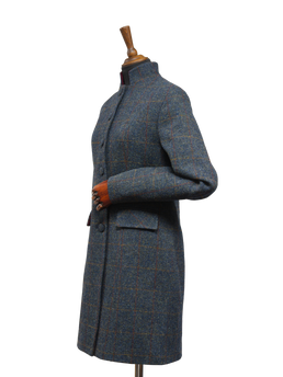 Harris Tweed Lucy Coat Blue Multi