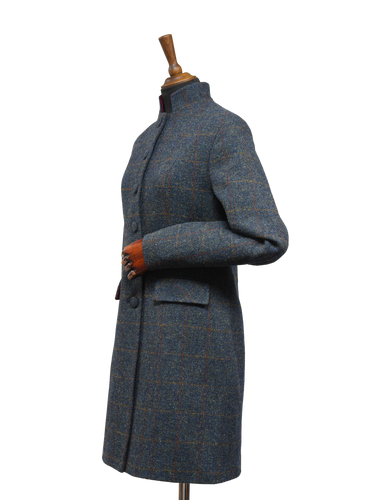 Harris Tweed Lucy Coat - Blue Multi