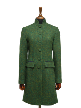 Harris Tweed Lucy Coat Bottle Green