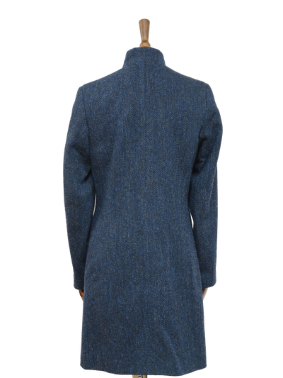 Harris Tweed Lucy Coat Navy Herringbone