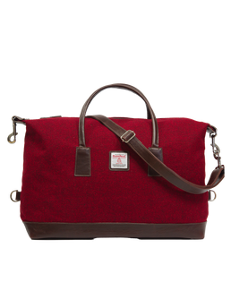 Harris Tweed Luggage Bag - 211 (Brown Leather)