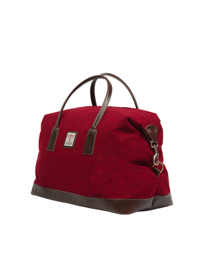 Harris Tweed Luggage Bag - 211 (Brown Leather)