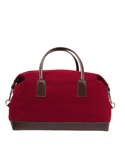 Harris Tweed Luggage Bag - 211 (Brown Leather)