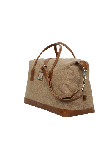 Harris Tweed Luggage Bag 326 (Tan Leather)