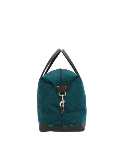 Harris Tweed Luggage Bag 334 (Black Leather)