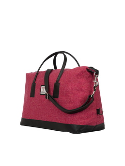 Harris Tweed Luggage Bag - 349 (Black Leather)