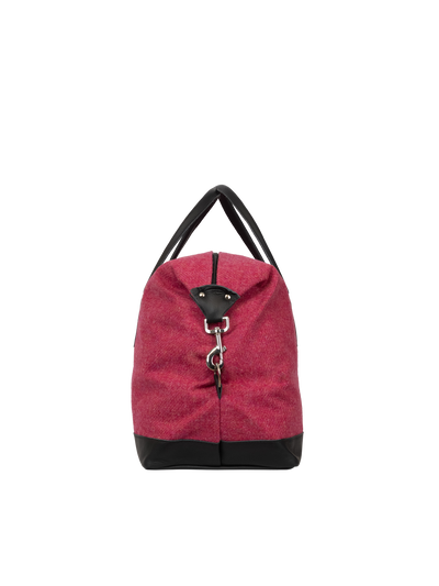 Harris Tweed Luggage Bag - 349 (Black Leather)
