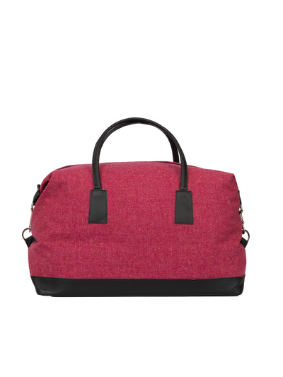 Harris Tweed Luggage Bag - 349 (Black Leather)