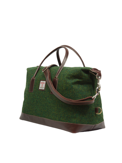 Harris Tweed Luggage Bag - 352 (Brown Leather)
