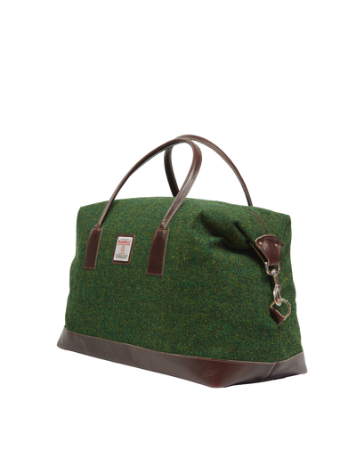 Harris Tweed Luggage Bag - 352 (Brown Leather)