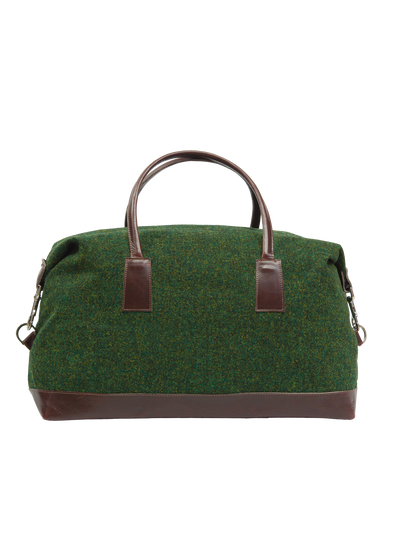 Harris Tweed Luggage Bag - 352 (Brown Leather)