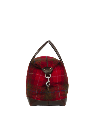 Harris Tweed Luggage Bag A001 (Brown Leather)